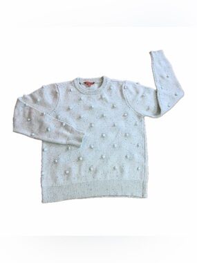 Modcloth Women’s Pom Pom Confetti Pullover Sweater Mint Green Size Large